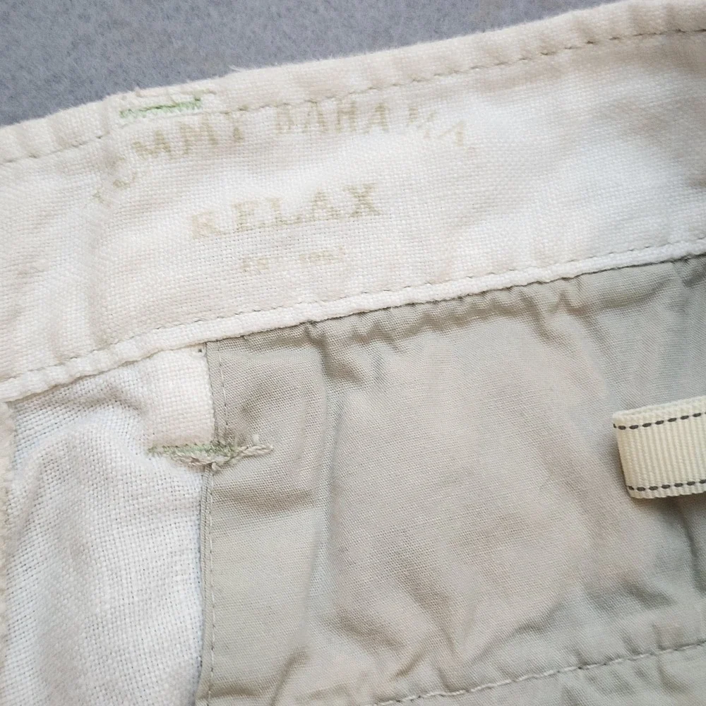 Tommy Bahama Relax 100% Linen Shorts Men's Large Light Cream Beige coastal beach